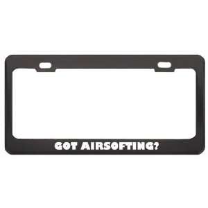 Got Airsofting? Hobby Hobbies Black Metal License Plate Frame Holder 