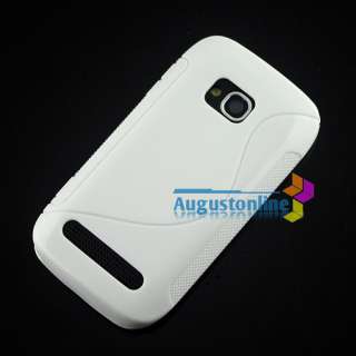 White TPU Gel Soft Skin Case Cover For T Mobile Nokia Lumia 710  