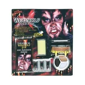  Werewolf Wolfman Makeup Kit Costume Mask Fangs Teeth: Toys 