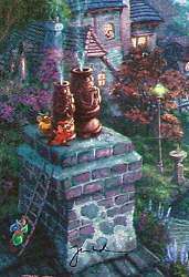   Highlighted Cinderella Wishes Upon A Dream 24x36 SN Kinkade Canvas