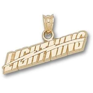Tampa Bay Lightning NHL Lightning Pendant (Gold Plated):  