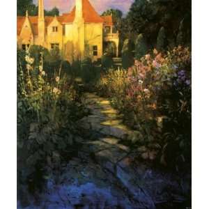  Philip Craig: 36W by 42.75H : Garden Walk at Sunset 