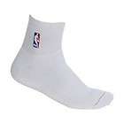 Official NBA Logoman White Quarter Socks XLarge 13 15