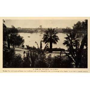 : 1912 Print Westlake MacArthur Park California Landscape Los Angeles 