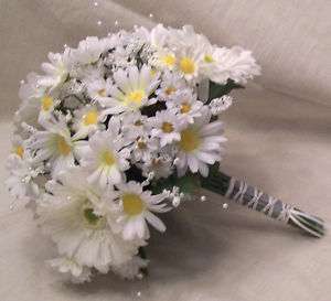 Wedding Bridal Bouquets White Daisy Wedding Package  