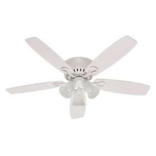 Hunter 52 in White Ceiling Fan with Light 21371  