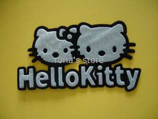 Embroidered HELLO KITTY Iron On Patch Sew On Motif Applique Embroidery 