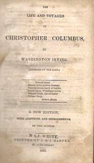 Life & Voyages of Christopher Columbus, Wash. Irving  