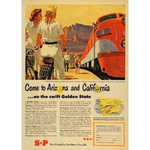  1950 Ad Southern Pacific Rock Island Train Railway 