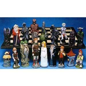   of the Rings Hand Painted Crushed Stone Chess Pieces: Toys & Games