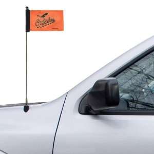 MLB Baltimore Orioles 4 x 5.5 Orange Car Antenna Flag:  