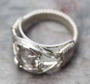 Super 7 Seven Faceted Melodys Stone Sterling Silver Wire Wrapped Ring 