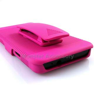 Pink Kickstand Holster Combo Hard Case Cover for Samsung Galaxy S 2 AT 