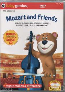 Baby Genius   Mozart and Friends (DVD + CD) NEW 796019644891  