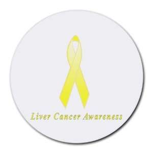  Liver Cancer Awareness Ribbon Round Mouse Pad Office 