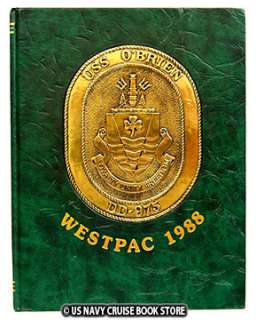 USS OBRIEN DD 975 WESTPAC CRUISE BOOK 1988  