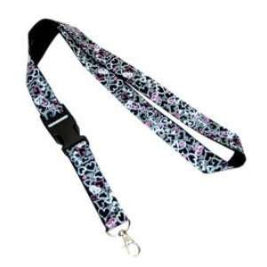   So Cal Crazy in Love Heart Pink Lanyard Key Chain Holder Automotive