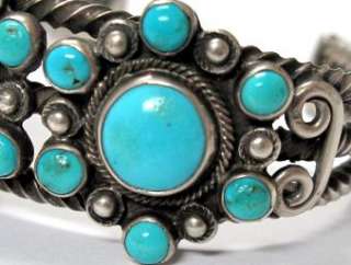 Antique Collection Circa 1940s Zuni Cluster Bracelet  