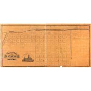    1872 Map of the town of Alexandria, Louisiana