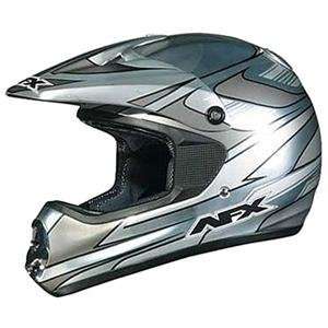   AFX Youth FX 87 Helmet   Small/Satin Silver Chrome Multi: Automotive