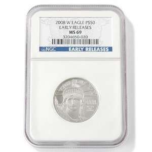   50 Platinum American Eagle MS69 NGC Early Release