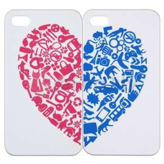 Hard Valentine Lover Couple Case Cover for Apple iPhone 4 4G 4S Heart 