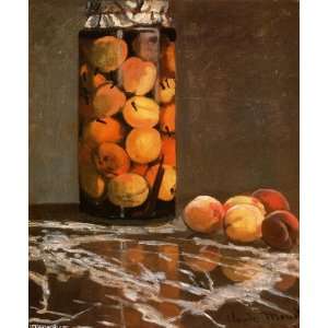   Made Oil Reproduction   Claude Monet   32 x 38 inches   Jar of Peaches