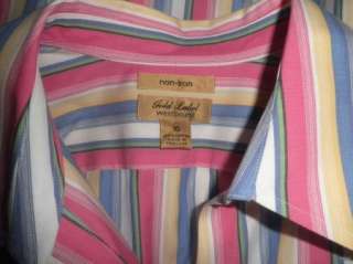 NWOT GOLD LABEL WESTBOUND STRIPED SHIRT, 10 NON IRON  