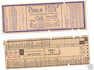 Vintage Long Island Rail Road Punch Tickets Wantagh  