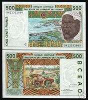 WEST AFRICAN STATES BURKINA FASO 500 P310C 1994 DAM UNC  