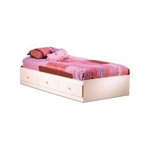  Crystal Pure White Twin Mates Bed   south shore 3550080 
