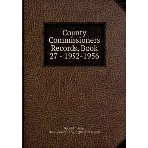   27   1952 1956 Hampden County Register of Deeds Donald E Ashe Books