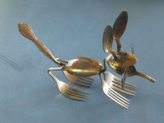 METAL CHIHUAHUA SPOONER WELDED FROM SPOONS & FORKS  