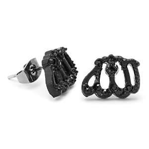  Blackout Allah The God Religious Stud Earrings: Jewelry