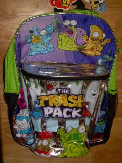NWT Moose THE TRASH PACK Graphics 16 Backpack BONUS Trashie Figure 