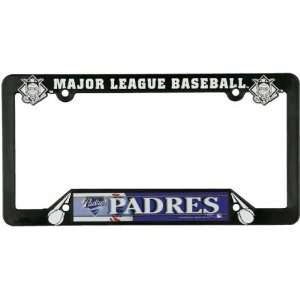 San Diego Padres   Logo & Name License Plate Frame MLB Pro Baseball 