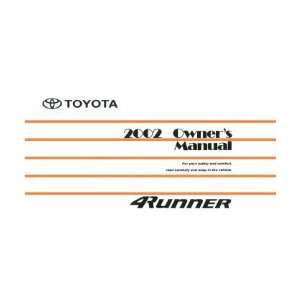  2002 TOYOTA 4RUNNER Owners Manual User Guide Automotive