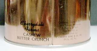 1950s Cherrydale Farms Cashew Butter Crunch Candy Tin  