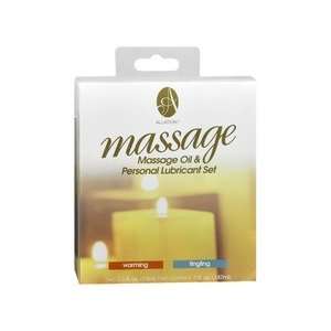   Massage   Massage Oil & Personal Lubricant Set, Two 2.6 FL. OZ Bottles