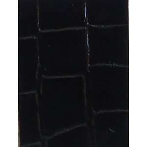 Crocodile Black Fake Leather Vinyl Upholstery 56 Inch Fabric By the 