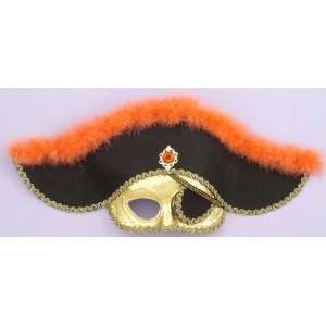  Fancy Feathered Pirate Mardi Gras Venetian Masquerade Mask 