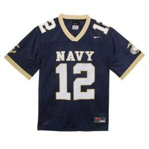  Navy Midshipmen Nike Youth #12 Replica Football Jersey 
