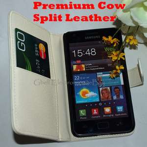 Premium Leather Wallet Case Samsung Galaxy S2 II i9100  