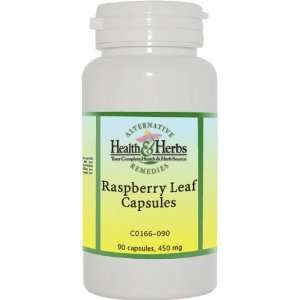 Alternative Health & Herbs Remedies Raspberry Leaf Capsules, 90 Count 