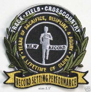Running Record Cross Country Patch Award Poster  