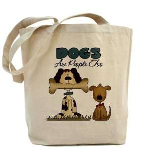  Dogs Are People Too Funny Tote Bag by CafePress: Beauty