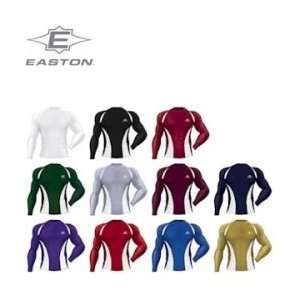  Easton Qualifier Compression Long Sleeve   Grey/White   S 
