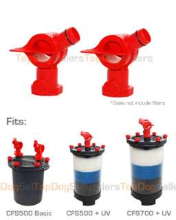   flow rate Removable valves for easy cleaning. Filters not included