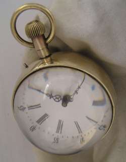   ANTIQUE 1900 Hi Grade Ball Glass Globe Desktop Watch Perfect  
