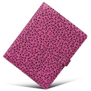 Ipad 2 leather case with circle +Built in Keyboard pink  